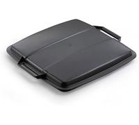 Durable DURABIN Eco Lid Black for 90 Litre Waste Bin - Blue Angel Certified - Made from Recycled Plastic - Includes Gripping Handle for Easy Use