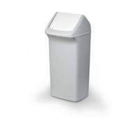 Durable DURABIN 40L Contemporary Square Recycling Bin + Swing Lid - Grey, Grey