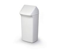 Durable DURABIN Plastic Waste Recycling Bin Rectangular 40 Litre with White Lid