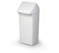 Durable Durabin Plastic Waste Recycling Bin Rectangular 40 Litre With White Lid