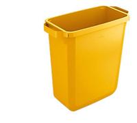 DURABLE DURABIN Waste Bin 60 L Yellow PP (Polypropylene) 1800496030 Rectangular