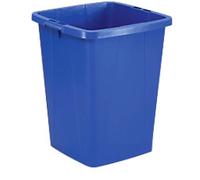 DURABLE DURABIN Waste Bin 90 L Blue PP (Polypropylene) 1800474040 Square