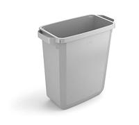 Durable DURABIN Waste Bin Eco Grey - 60 Litre - Blue Angel Certified - Made from Recycled Plastic - Ideal for Waste Collection or Recycling