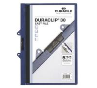 Durable DuraClip 222907 Easy Clip File for 1-30 Sheets A4 - Dark Blue (Pack of 2