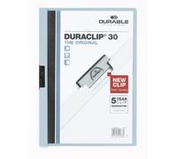 Durable DURACLIP 30 A4 Clip Folder - Holds Up to 30 Sheets of A4 Paper - Strong Metal Sprung Clip - Pack of 25 Blue Colour Folders for Organising Documents