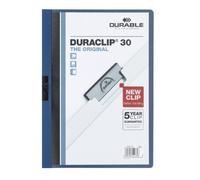 Durable Duraclip 2200/07 30-Sheet A4 Clip File - Dark Blue (25 Pack)