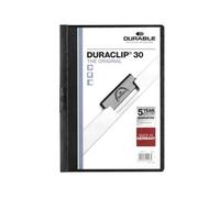 Durable DURACLIP 30 A4 Document Clip Folder Black (Pack 25) - 220001
