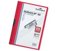 DURABLE Duraclip Clip File 30 Sheets A4 Red