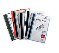 Durable DURACLIP 30 Sheet Document Clip File Folder | 25 Pack | A4 Assorted