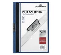 Durable DURACLIP 30 Sheet Document Clip File Folder | 25 Pack | A4 Dark Blue
