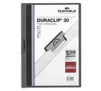 Durable DURACLIP 30 Sheet Document Metal Clip File Folder | 25 Pack | A4 Grey