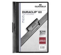 Durable Duraclip 60 report cover PVC Black, Transparent