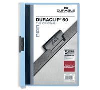 Durable DURACLIP 60 Sheet Document Clip File Folder | 25 Pack | A4 Blue