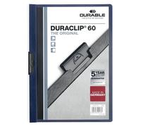 Durable DURACLIP 60 Sheet Document Clip File Folder | 25 Pack | A4 Midnight Blue