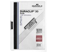 Durable DuraClip Plus Clip File for 1-30 Sheets A4 - White (Pack of 25)