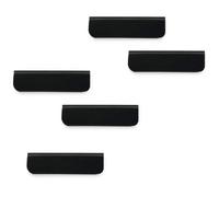 Durable DURAFIX Magnetic Clip 60 mm Black | With Self-Adhesive Backing for Attachment To Any Smooth and Flat SurFace | Pack of 5 Clips | for Securely Holding Notes and Documents