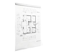 Durable DURAFIX Magnetic Rail 297 mm Silver | with Self-Adhesive Backing for Attachment to Any Surface | Pack of 5 Rails | for Securely Holding Posters, Photos and Documents in A4