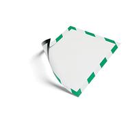 Durable Durafram Security Magnetic Frame | A4 Format in Green/White | Pack of 5 Frames | Document Frame for Internal Safety Signage