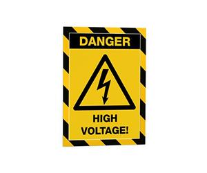 Durable Durafram Security Self-Adhesive Magnetic Frame | A4 Format In Yellow/Black | Pack of 2 Frames | Document Frame for Internal Safety Signage