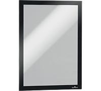 DURABLE DURAFRAME A4 Display Frame Adhesive Black Adhesive PVC 488201 23.6 (W) x 0.3 (D) x 32.3 (H) cm Info Frame Pack of 10