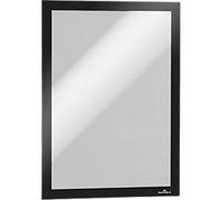DURABLE Duraframe A4 Display Frame Adhesive, Magnetic Black PVC (Polyvinyl Chloride) 487201 23.4 (W) x 0.6 (D) x 32.6 (H) cm Pack of 2