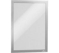 DURABLE DURAFRAME A4 Display Frame Adhesive, Magnetic Silver Adhesive PVC (Polyvinyl Chloride) 487223 23.4 (W) x 0.6 (D) x 32.6 (H) cm 487223 Pack of 2