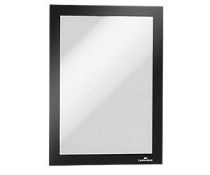 DURABLE Duraframe A5 Display Frame Adhesive Black Adhesive Magnetic 487101 23.6 (W) x 17.6 (H) cm Duraframe Pack of 2