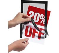 DURABLE Duraframe A5 Display Frame Adhesive Black Magnetic 487101 23.6 (W) x 17.6 (H) cm Pack of 2