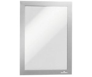 DURABLE DURAFRAME A5 Display Frame Adhesive Silver Adhesive Magnetic 487123 23.6 (W) x 17.6 (H) cm Pack of 2