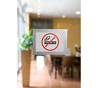 Durable DURAFRAME Self-Adhesive Magnetic Frame | A6 Format In Silver | Pack of 2 Frames | Document Frame for Professional Internal Signage