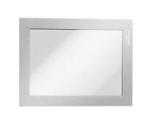 DURABLE DURAFRAME A6 Display Frame Adhesive Silver Adhesive Magnetic 487023 17.6 (W) x 13 (H) cm Duraframe Pack of 2