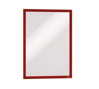 Durable DURAFRAME Self Adhesive Magnetic Signage Frame | 6 Pack | A3 Red