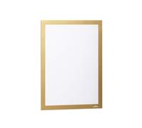 Durable Duraframe Self Adhesive Magnetic Signage Frame, 2 Pack, A4 Gold