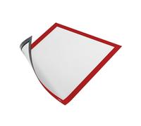 Durable DURAFRAME Magnetic Frame | A4 Format In Red | Pack of 5 Frames | Document Frame for Professional Internal Signage