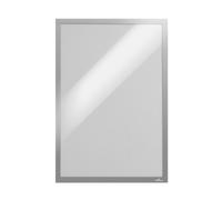 Durable Durable Duraframe Magnetic Display Frame Self Adhesive A3 Silver (Pack 2