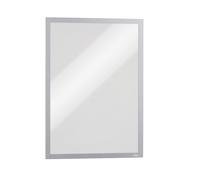 Durable Duraframe Magnetic Display Frame Self Adhesive A3 Silver Pack 5