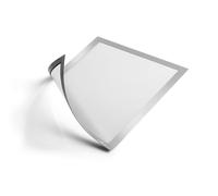 Durable Duraframe Magnetic Display Frame Self Adhesive A4 Silver Pack 5