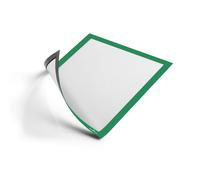 Durable DURAFRAME Magnetic Document Signage Frame for Metal | 5 Pack | A4 Green Durable Green 5 Pack