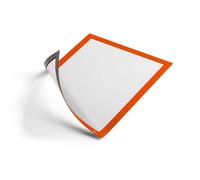 Durable DURAFRAME A4 Magnetic Display Frames for Metal Surfaces - Anti-Glare Sign and Poster Holders - 5 Pack - Orange - Perfect for Fridges and Whiteboards