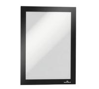 Durable Duraframe Magnetic Document Signage Frame For Metal - 5 Pack - A5 Black