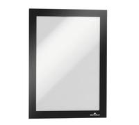 Durable DURAFRAME Magnetic Document Signage Frame for Metal | 5 Pack | A5 Black Durable Black 5 Pack