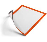 Durable DURAFRAME Magnetic Frame - A4 Orange - Pack of 5 - Document Frame For Professional Internal Signage - Magnetic Attachment