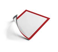 Durable DURAFRAME Magnetic Frame | A4 Format In Red | Pack of 5 Frames | Document Frame for Professional Internal Signage