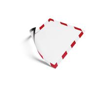 Durable DURAFRAME Magnetic Signage Hazard Frame | 5 Pack | A4 Red & White