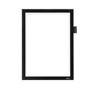 Durable DURAFRAME Note Self-Adhesive Magnetic Frame | A4 Format in Black | Pack of 1 Frames | Includes Universal Pen Holder |