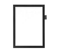 Durable DURAFRAME Note Self-Adhesive Magnetic Frame | A4 Format in Black | Pack of 1 Frames | Includes Universal Pen Holder |