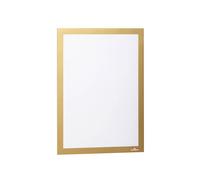 Durable Duraframe Self Adhesive Magnetic Signage Frame, 2 Pack, A4 Gold