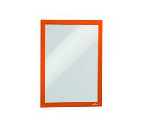 Durable DURAFRAME Self Adhesive Magnetic Signage Frame | 10 Pack | A4 Orange
