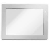 Durable DURAFRAME Self-Adhesive Magnetic Frame | A6 Format In Silver | Pack of 2 Frames | Document Frame for Professional Internal Signage