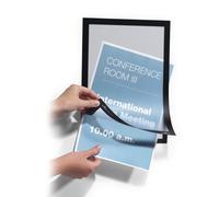Durable DURAFRAME Self-Adhesive Magnetic Frame | A4 Format In Black | Pack of 10 Frames | Document Frame for Professional Internal Signage